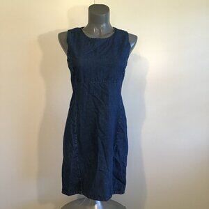 Vintage Pashu Denim Sleeveless Sheath Dress Size M
